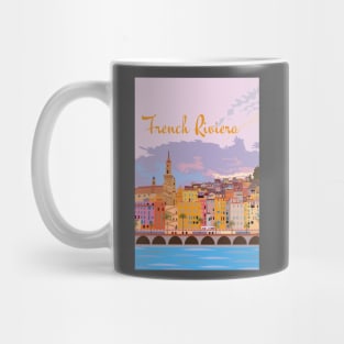 The French Riviera Travel Poster Mug